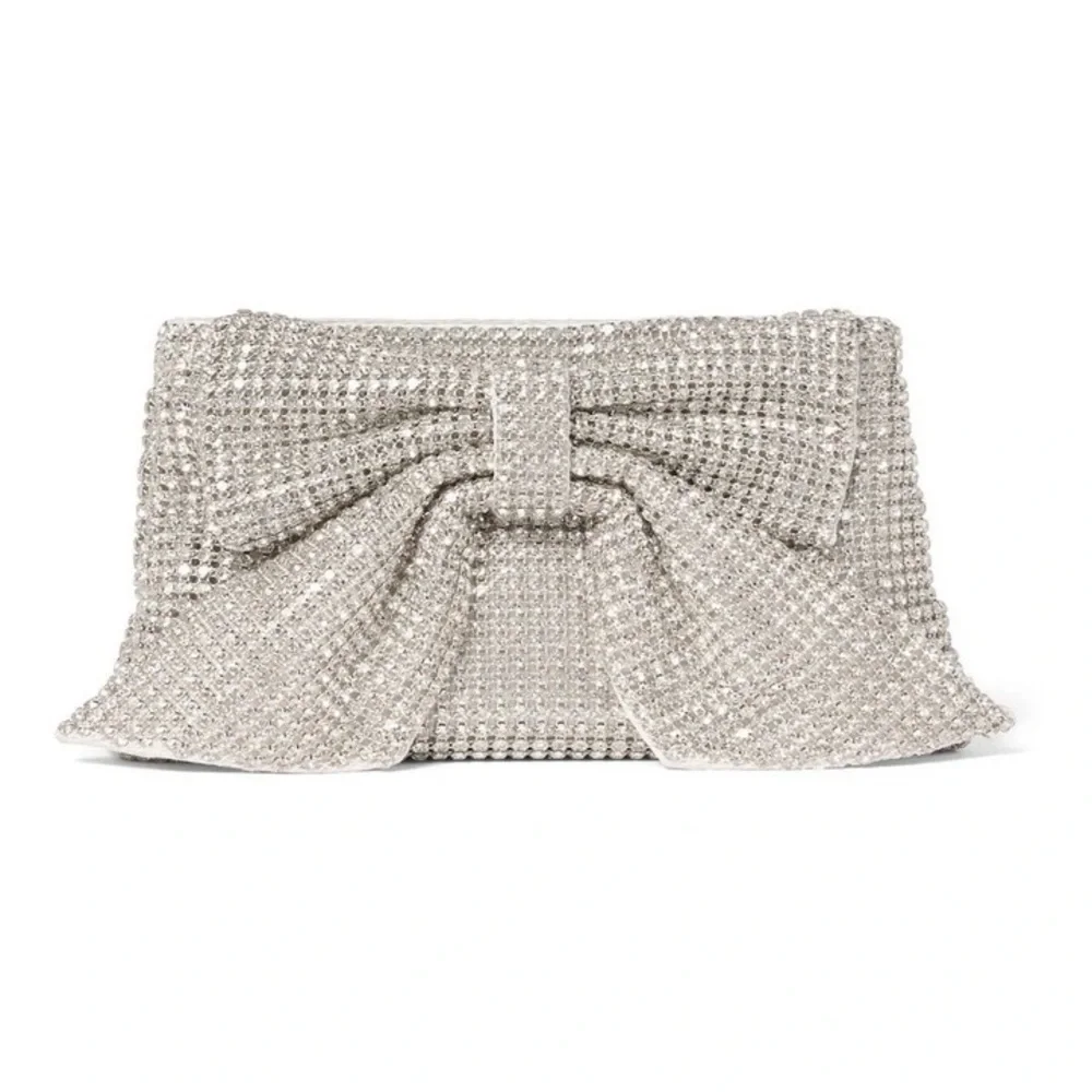 Glamorous EVER NEW Jolene Jewel Bow Clutch - Picture 2 of 9